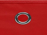 Storage Boxes with Covers 10 pcs 28x28x28 cm Red 325222