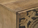 TV Cabinet with Door Brown 105 x 33.5 x 46 cm Solid Mango Wood 4018346
