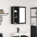 Bathroom Wall Cabinet with Mirror Black Oak 50x21x60 cm 861902