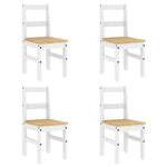 ZNTS 5 Piece Dining Set Panama White Solid Wood Pine 3345181