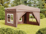 Folding Party Tent with Sidewalls Taupe 2x2 m 93505