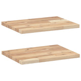 Floating Shelves 2 pcs 60x30x2 cm Untreated Solid Wood Acacia 3279368