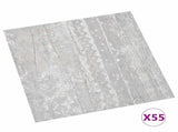 Flooring Planks 5.11 m 55 pcs PVC Light Grey and White 42046347