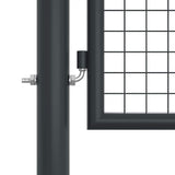 Mesh Garden Gate Galvanised Steel 400x125 cm Grey 145778