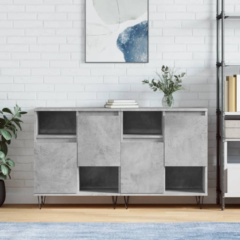 Sideboards 2 pcs Concrete Grey Engineered Wood 3190129