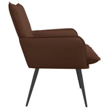 Armchair Brown Faux Leather 42047737