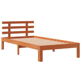 Bed Frame without Mattress Wax Brown 100x200 cm Solid Wood Pine 844272