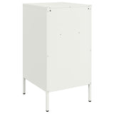 ZNTS Bedside Cabinet White 36x39x68 cm Steel 843088