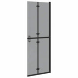 Walk-In Shower Wall Folding Black 70 x 6.5 x 190 cm 42017963