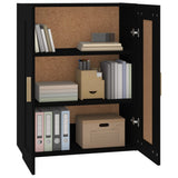 Wall Cabinet Black 69.5x32.5x90 cm Engineered Wood 812295