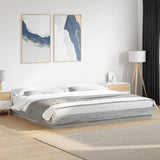Bed Frame without Mattress Grey Sonoma 200x200 cm 3281166