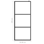 Walk-in Shower Wall with Clear ESG Glass Black 80x195 cm 149148