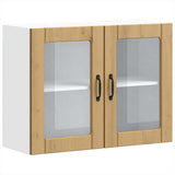 Kitchen Wall Cabinet with Glass Door Lucca Artisan Oak Engineered Wood 853856