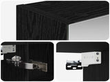 Bathroom Mirror Cabinet Black Oak 100 x 14.5 x 70 cm 889120
