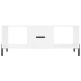 Coffee Table High Gloss White 102x50x40 cm Engineered Wood 829310