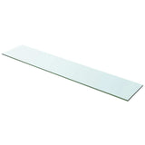 Shelves 2 pcs Panel Glass Clear 100x20 cm 3051584