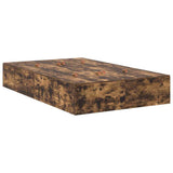 Storage Bed Frame Smoked Oak 120 x 190 cm Engineered Wood 3335425