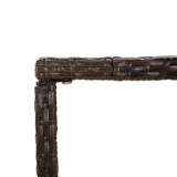 5 Piece Garden Bar Set with Cushions Brown Poly Rattan 3203923