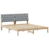 Bed Frame with Upholstered Headboard Brown 180 x 200 cm 3394383