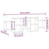 Wall Shelf Artisian Oak 129x18x42 cm Engineered Wood 853226