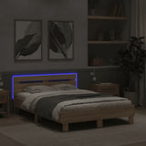 Bed Frame Sonoma oak Engineered wood Small Double Bed Frame 3207576