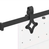 Sliding Door Hardware Kit 213.5 cm Steel Black 4009707