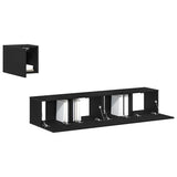 TV Cabinet Set 4 pcs Black oak 80 x 30 x 30 cm Engineered wood 3393178