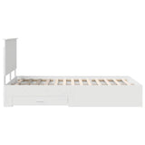 Bed Frame with Headboard White 120 x 190 cm Engineered Wood 3409667