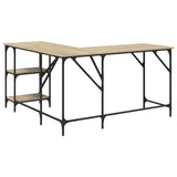 Desk Sonoma Oak 139x139x75 cm Engineered Wood 837588