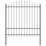 Garden Fence Grey 170 x 175 cm Powder-Coated Steel 42003906