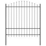 Garden Fence 8 pcs Grey 170 x 215 cm Powder-Coated Steel 3360134