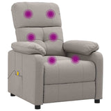 Massage Chair Taupe Fabric 289680