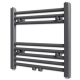 Grey Bathroom Central Heating Towel Rail Radiator Straight 480x480mm 141888