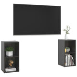 TV Cabinets 2 pcs High Gloss Grey 72x35x36.5 cm Engineered Wood 3079906