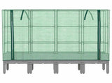 Raised Bed with Greenhouse Cover Rattan Look 160x40x140 cm 4015863
