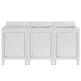 Commercial Kitchen Sink Cabinet 180x60x96 cm Stainless Steel 3058271