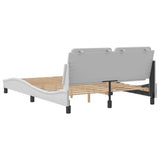 Bed Frame without Mattress "Zadar" White 140x190 cm Faux Leather 3208178