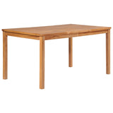Garden Dining Set Warm Natural Teak Solid Teak Wood Durable 3059933