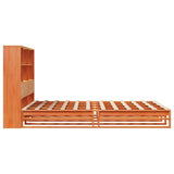 Bookcase Bed without Mattress Wax Brown 120x190 cm Small Double Solid Wood 3323943