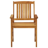 Garden Chair Set of 8 Brown Solid Acacia Wood Standard Durable 3078150