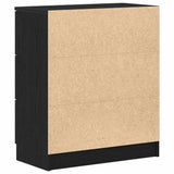 Sideboard with Drawer Black Oak 60 x 30 x 70 cm Engineered Wood 862737