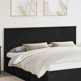 Headboard with Headboard Black Oak 200 cm Engineered wood 887715