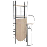 3 Piece Folding Dining Set with Storage Rack MDF and Steel 284406