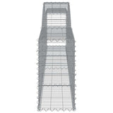 Arched Gabion Baskets 4 pcs 400x30x60/80 cm Galvanised Iron 3146842