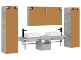 Bathroom Furniture Set 6 pcs Concrete Grey 3407202
