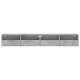 TV Wall Cabinets 2 pcs Concrete Grey 100x30x30 cm Engineered Wood 836889