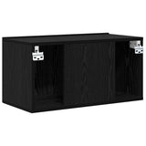 TV Cabinet Set 2 pcs Black 60 x 30 x 30 cm Engineered Wood 875171