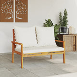 Garden Sofa Bench 120 cm with Cushion Solid Wood Acacia 366378