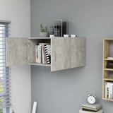 802799 Wall Mounted Cabinet Concrete Grey 80x39x40 cm Engineered Wood