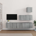 4 Piece TV Cabinet Set Grey Sonoma Engineered Wood 3114652